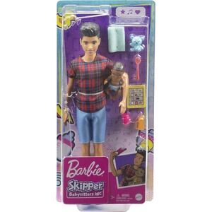 Barbie Skipper Babysitters Black Hair Brown Eyes Boy Doll with Baby New in Box!
